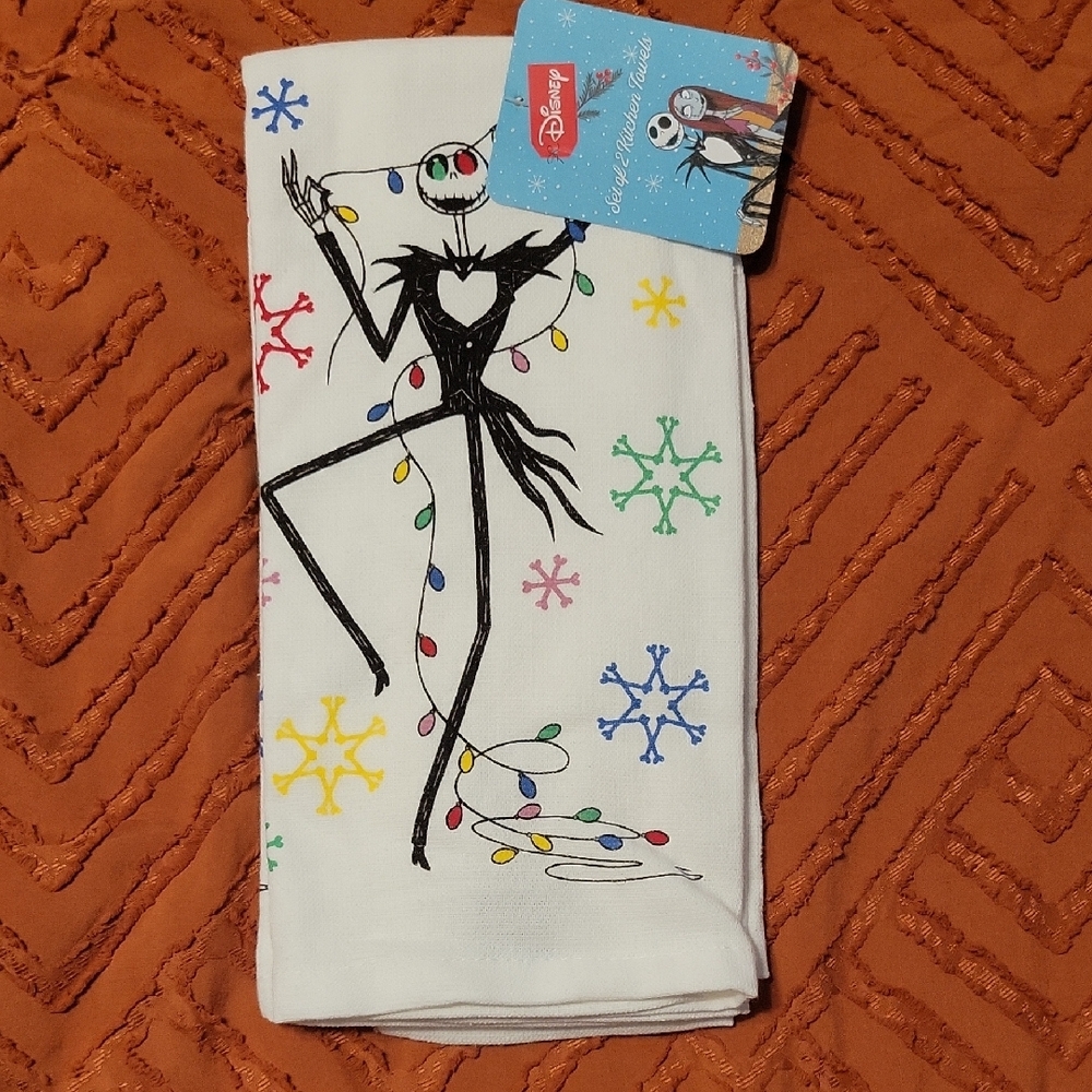 Disney Jack Skellington Towel Setwith Colorful Accents